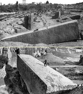 Baalbek, piedras
                                        gigantes