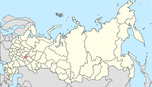Mapa de Rusia con la
                                        rep�blica Chuvashi