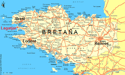 Mapa de la Breta�a
                        con Lagatjar