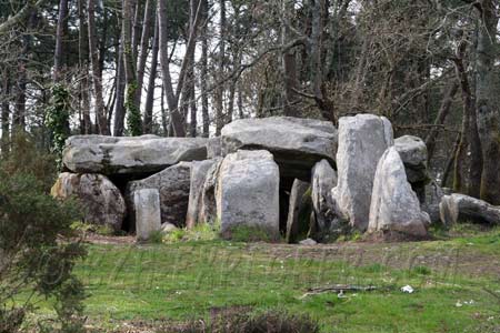 Dolmen grande en
                        Man� Croch entre Entreven y Plouharnel en
                        Breta�a