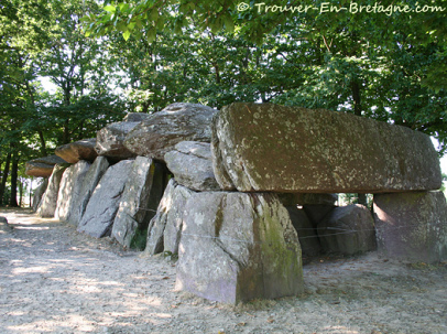 Dolmen grande como corredor en
                            Roche-aux-f�es en Breta�a