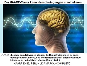 Der HAARP-Terror kann
                                Hirnschwingungen manipulieren: Die
                                Wellen werden dazu benutzt, die
                                Hirnschwingungen zu beeintr�chtigen