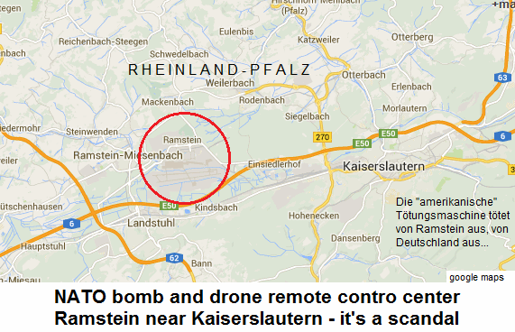 Map 02: The decisive
NATO base Ramstein near the town of
Kaiserslautern in Germany Map 02: The decisive NATO base
Ramstein near the town of Kaiserslautern
in Germany
