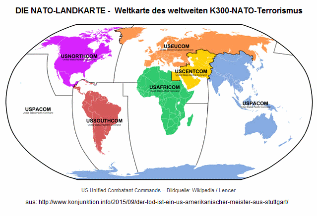 Mapa mundial de cmo la OTAN cr. se
                    divide el mundo
