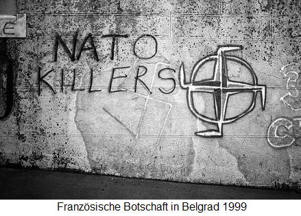 Belgrado
                    despus del ataque de la OTAN cr.: OTAN = mafia nazi
                    con esvastica