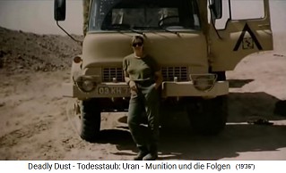 Jenny Moore en el Irak
                                en la OTAN criminal frente a un camin
                                SIN ropa protectora
