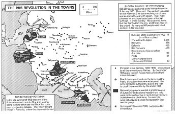 Russland 1905: Revolution in den St�dten, Karte