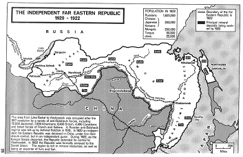 Die unabh�ngige Fern�stliche Republik 1920-1922,
                  Karte