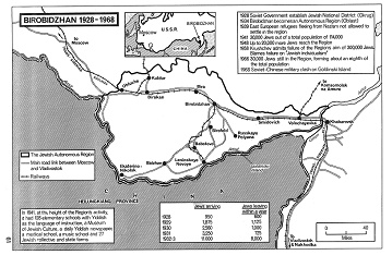Sowjetunion SU 1928-1968: Birobidschan, Karte