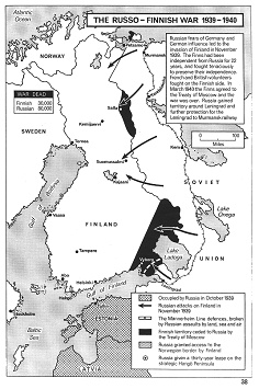 Sowjetunion SU 1939-1940: Finnlandkrieg, Karte