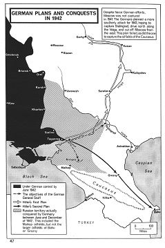 Sowjetunion SU 1942: NS-Invasionsplan, Karte