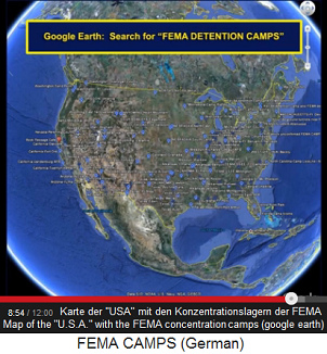 The map of the "U.S.A." from google
                    earth with the FEMA concentration camps (ccs)