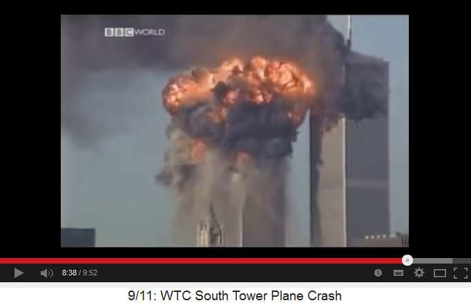 Die Explosion im S�dturm des WTC,
                            Film der BBC 03