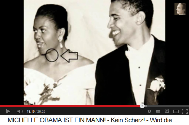 Der Adamsapfel von Michael
                      Obama (alias "Michelle Obama") 02 und
                      der freie, m�nnliche Nacken