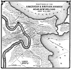 New Orleans and marshes around it
                                  in 1812