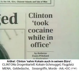 Artikel: Kokain-Clinton
                            nahm Kokain auch im B�ro