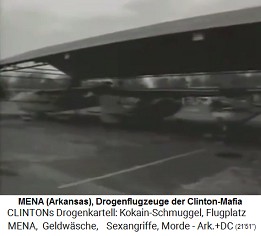 Flugplatz MENA (Arkansas), kleine
                            Drogenflugzeuge der Clinton-Mafia