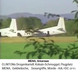 Flugplatz MENA (Arkansas),
                            Drogenflugzeuge der Clinton-Mafia stehen in
                            der Sonne