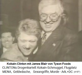 Clintons Kokain-Mafia: Kokain-Bill Clinton mit James Blair von Tyson Foods