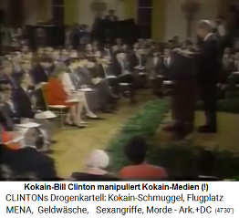 Kokain-Bill Clinton manipuliert die Kokain-Medien