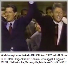 Wahlkampf von Kokain-Bill Clinton 1992 mit Al Gore