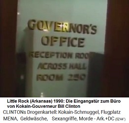 Arkansas 1990: Die Eingangst�r zum B�ro von Kokain-Gouverneur Bill Cinton