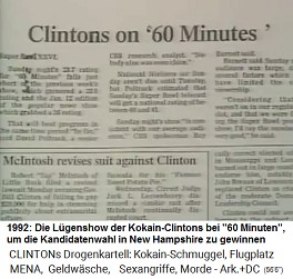 Die Show der Kokain-Clintons als friedliches Ehepaar bei 60 Minuten