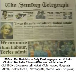 Artikel: Sally Perdue wird nach der Clinton-Aff�re bedroht