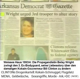 Weisses Haus 1993-1994: Die kriminelle Propagandistin Betsy Wright zwingt den dritten Bodyguard, seine Liebeleigeschichte abzu�ndern