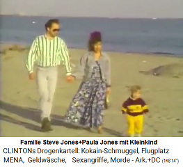 Die Familie Steve Jones+Paula Jones mit Kleinkind 1993/4ca.