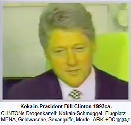 Kokain-Pr�sident Bill Clinton 1993 ca.