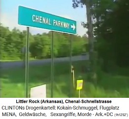Little Rock (Arkansas), die Chenal-Schnellstrasse (Chenal Parkway), Wegweiser