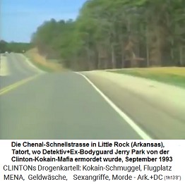 Der Tatort des Mordes an Jerry Park an der Chenal-Schnellstrasse (Chenal Parkway)