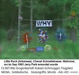 Little Rock (Arkansas), das Mahnmal an der Chenal-Schnellstrasse (Chenal Parkway), das an den Mord an Jerry Park im September 1993 erinnert