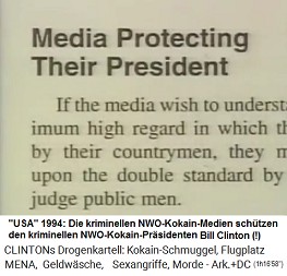 Artikel: Die Kokain-Medien sch�tzen ihren Kokain-Pr�sidenten Bill Clinton