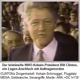 Washington DC, der NWO-Kokain-Pr�sident Bill Clinton ist zum L�gen-Arschloch geworden, 1994ca.