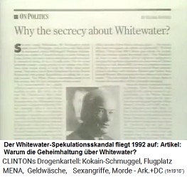 Artikel: Whitewater-Skandal 1992 - warum denn die Geheimhaltung?