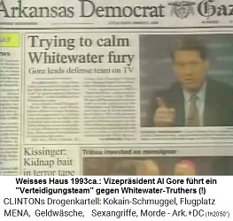 Der Demokratten-Vizepr�sident Al Gore f�hrt ein "Verteidigungsteam" gegen Whitewater-Truther