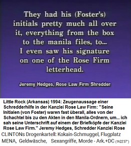 Zeugenaussage eines Schredder-Gehilfen der Kanzlei Rose Law Firm