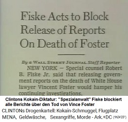 Clinton-Diktatur: "Spezialanwalt" Fiske blockiert alle Berichte �ber den Tod von Vince Foster