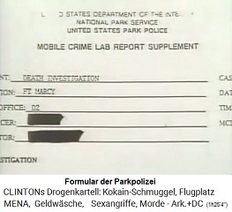 Ein Formular der Parkpolizei