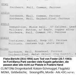 Fosters Tod: Der Fort Marcy-Park wird cm f�r cm durchw�hlt, und es werden haufenweise Kugeln gefunden, aber KEINE passt zur Pistole, die in Fosters Hand lag