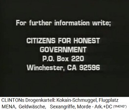 Citizens For Honest Government - P.O. Box 220 - Winchester, CA 92596 (B�rger f�r eine ehrliche Regierung - Postfach 220 - Winchester - California 92596