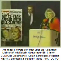 Jhennifer Flowers berichtet �ber ihre 12-j�hrige Liebschaft mit dem Kokain-Gouverneur Bill Clinton