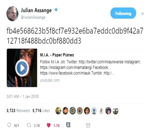 Assange, der 60-Zahlen-Code