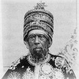 Emperor
                                Menilek II. of Ethiopia, portrait