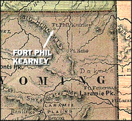 Fort Phil Kearney,
                      Karte