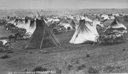 Sarcee-Lager (Tsuu T'ina, Sarsi, Tsu
                          T'ina), 1890 ca.