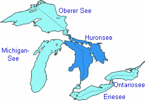 Huronen (Wyandot, Wendat) leben
                            am Huronsee, bevor sie von der
                            "christlichen",
                            weiss-rassistischen Kolonialdiktatur
                            deportiert oder vertrieben werden. [2]