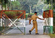 Border gate on Indian Bangladeshi border